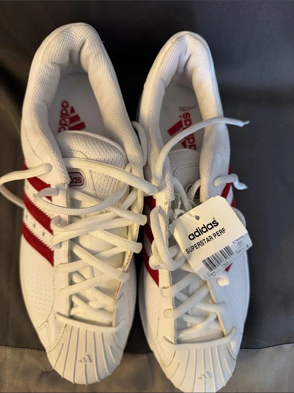 adidas superstar White Sneakers with Red Stripes